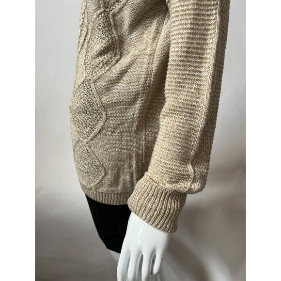 89th and Madison Cowl Neck Sweater Large Beige Heather - Picture 10 of 13